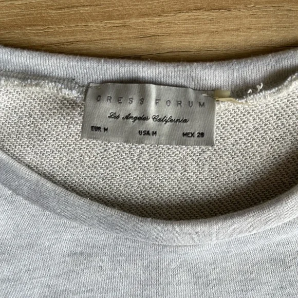 Dress Forum - Light Gray Knit Sweatshirt with Tassel Detail - Size M - Picture 7 of 8